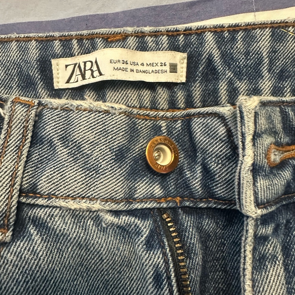 Zara Light Blue Denim Pants
